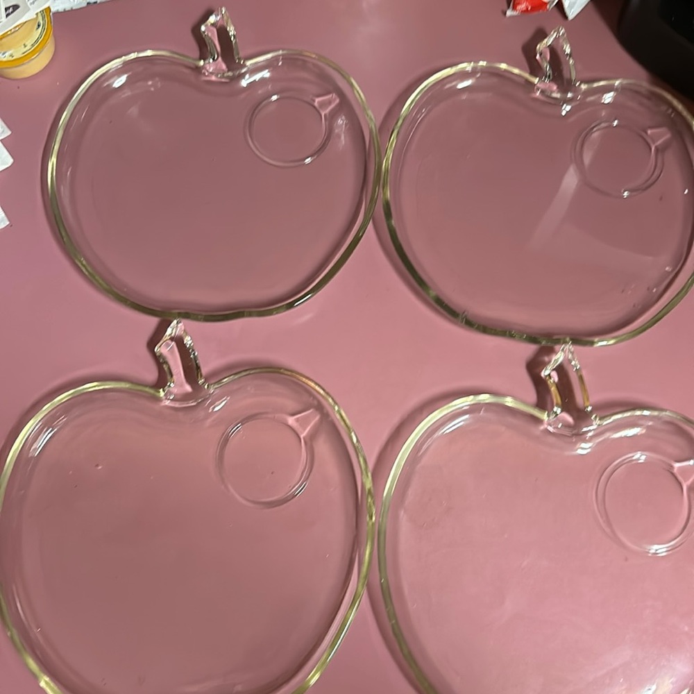 Glass Apple Plates